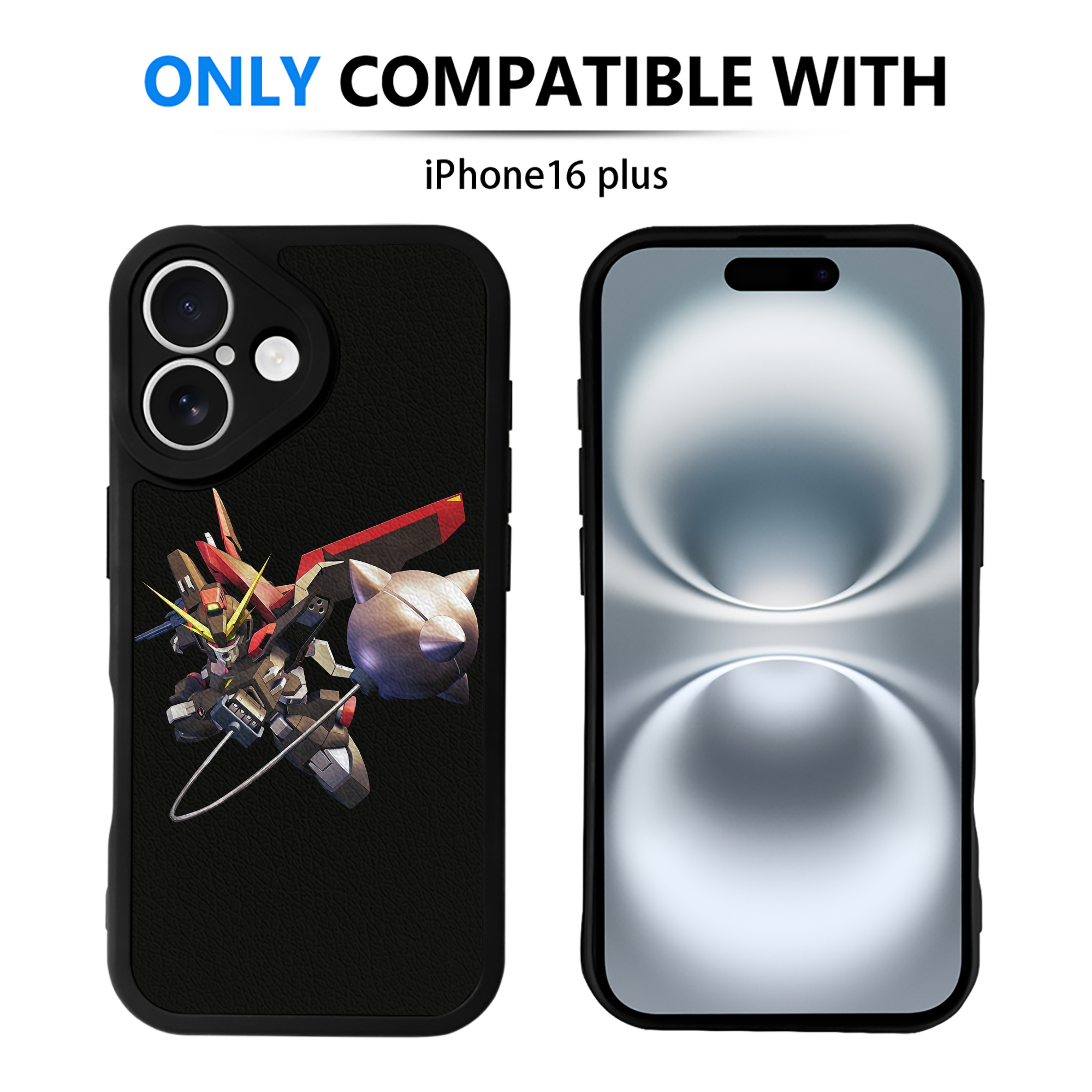 （画像用） 機動戦士ガンダム Mobile Suit Gundam 【iPhone 16シリーズ対応】シリコンスマホケース（レザー調） 材質：シリコン